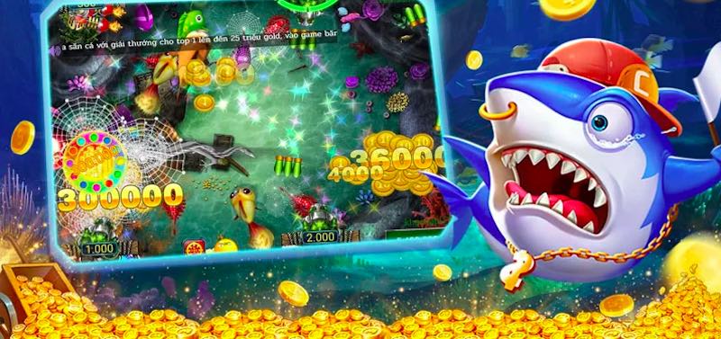 Khung cảnh bàn chơi được thiết kế sống động, tạo cảm giác như thật - Cách chơi bắn cá